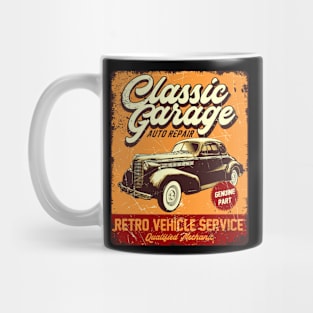 Retro Vintage Automotive Tin Sign Mug